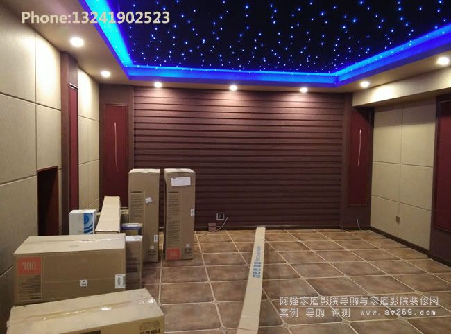 北京別墅家庭影院裝修案例紀實進行中