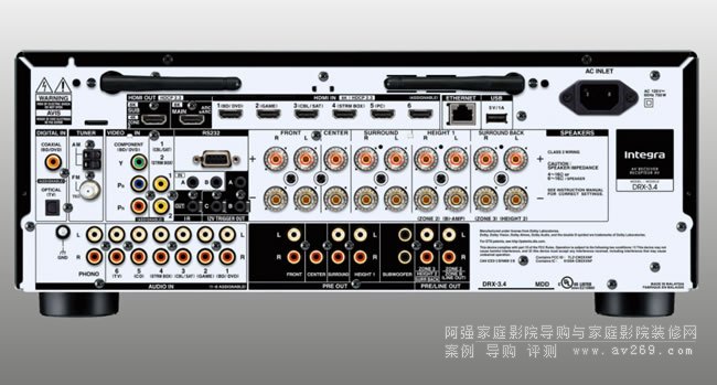 中階款9.2聲道環繞擴大機Integra DRX-3.4
