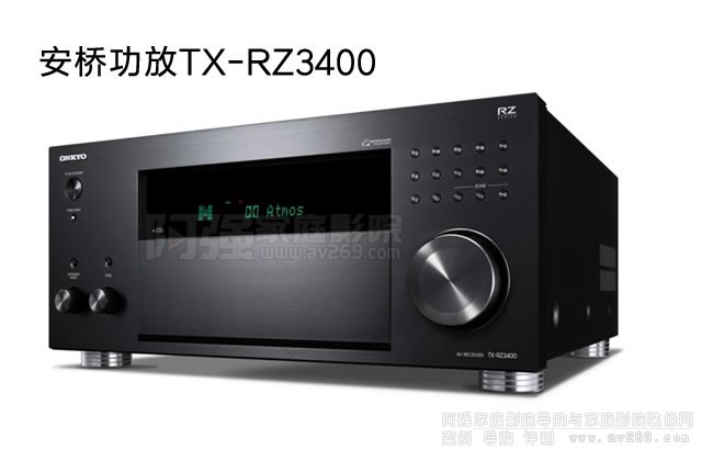 安橋旗艦功放TX-RZ3400,11聲道功率輸出